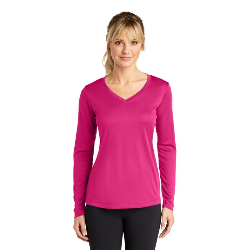Women's Long Sleeve PosiCharge ® Competitor V Neck Tee Thumbnail