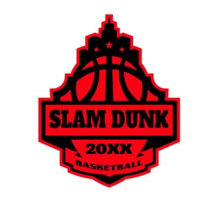 SLAM DUNK Basketball Logo Template Thumbnail