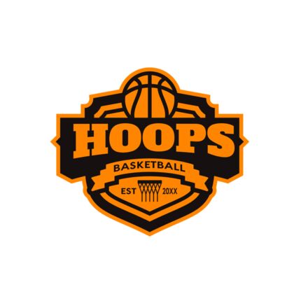 Hoops Basketball logo template 04 Thumbnail