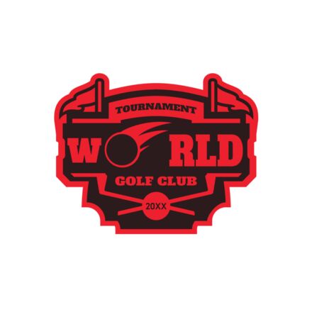 World Tournament Golf club logo template Thumbnail