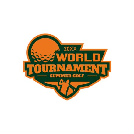 World Tournament Simmer Golf logo template Thumbnail