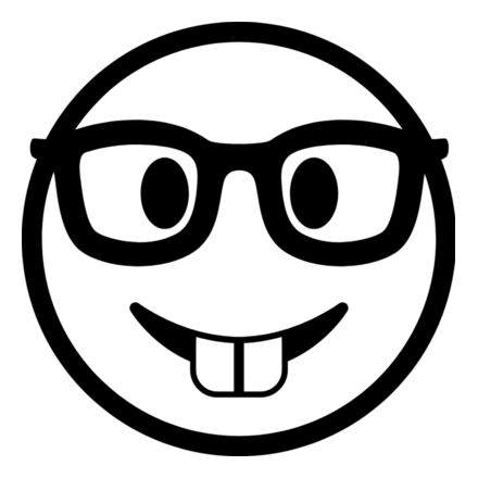 Nerd Face bw Thumbnail
