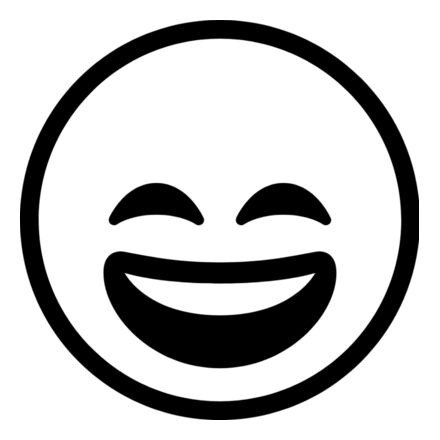 Smiling Face with open Mouth bw Thumbnail