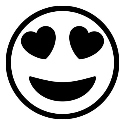 Smiling Face with Heart Eyes Love bw Thumbnail