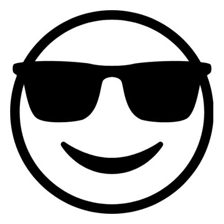 Smiling Face with Sunglasses bw Thumbnail